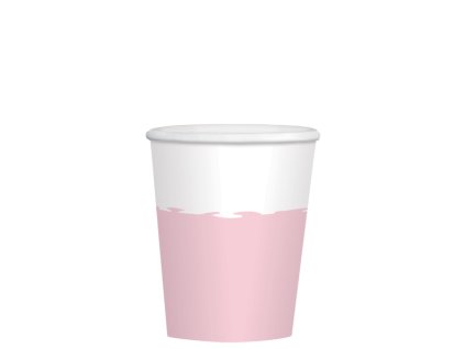 72615 papierove pohare ruzovo biele 8 ks 250 ml