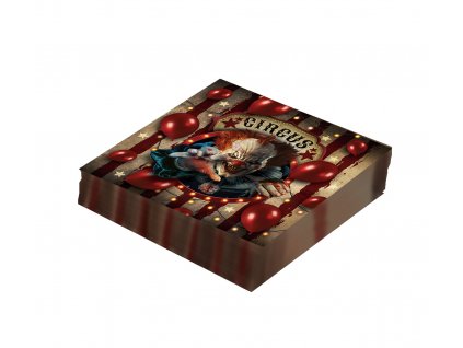 72681 1 servitky halloween circus klaun 33 x 33 cm 12 ks