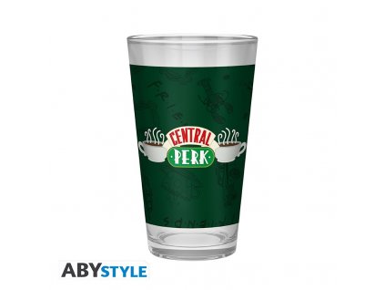 friends large glass 400ml central perk box x2