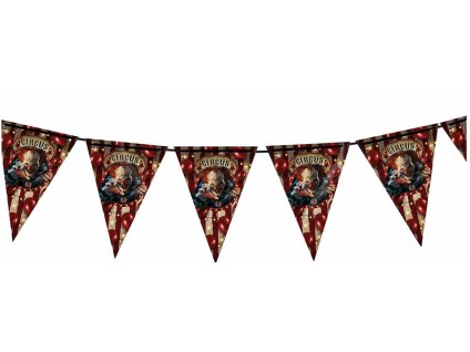 Banner steag - Clovn Circ de Halloween 300 cm