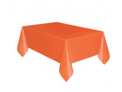 Față de masă din plastic - Portocalie 137 x 274 cm