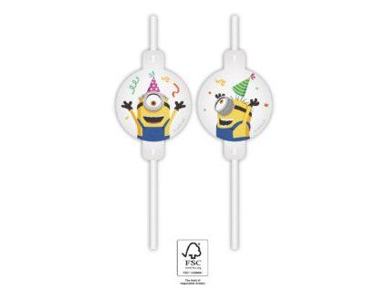 Paie de hârtie - Minions 22 cm 4 buc