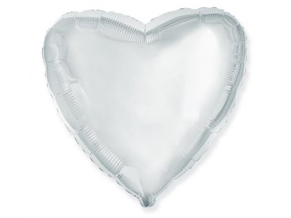 Balon din folie inimă satin argintiu 46 cm