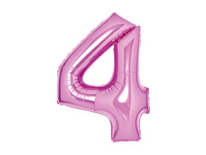 Balon din folie numărul 4 roz deschis 66 cm