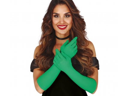 78791 2 damske rukavice zelene 42 cm