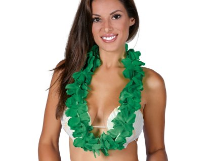 Ghirlandă hawaiiană - verde închis