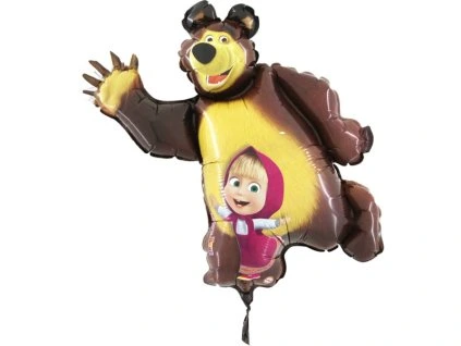 Mini fóliový balón - Máša a medveď