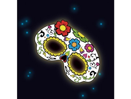 80147 maska dia de los muertos svietiaca biela