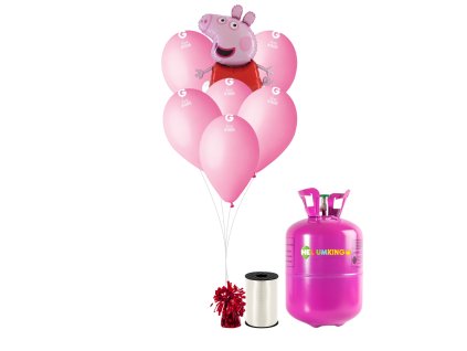 Set pentru petrecere cu heliu - Peppa Pig roz
