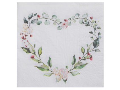 Servítky - Srdce, zelené