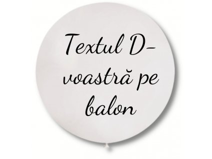 Balon cu text - Alb 80 cm