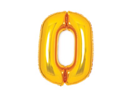 83823 foliovy balon cislo 0 zlaty 66 cm
