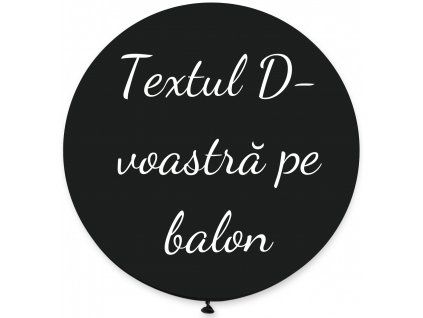 Balon cu text - Negru 80 cm