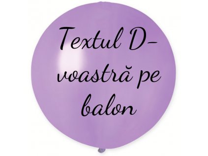 Balon cu text - Lavandă 80 cm