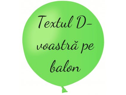 Balon cu text - Verde deschis 80 cm