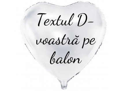 Balon din folie cu text - Inimă albă 61 cm