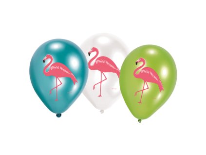 Sada latexových balónov - Plameniak 6 ks