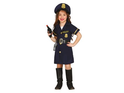 Dievčenský kostým - Policajtka (Mărimea - Copii S: 101-109 cm)