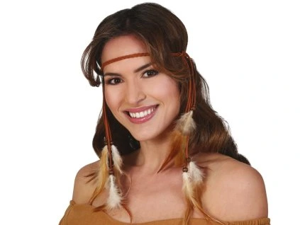 Indiánska čelenka s pierkami