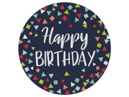 Farfurii din hârtie - Happy birthday 23 cm