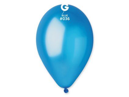 Balón metalický - karibská modrá 28 cm