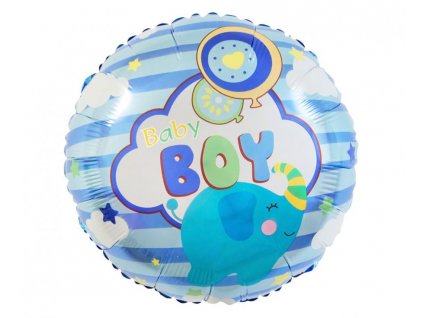 87417 foliovy balon baby boy kruh 45 cm