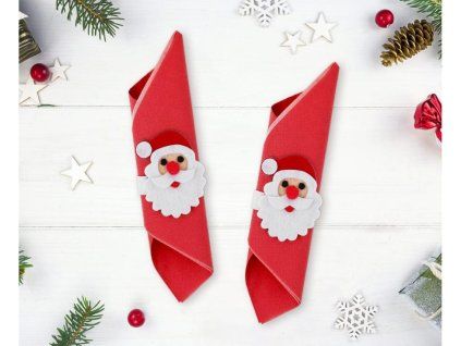 Vianočná obruč na servítky - Mikuláš