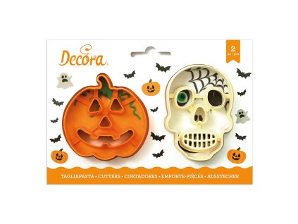53105 sada halloweenskych vykrajovaciek tekvica a lebka