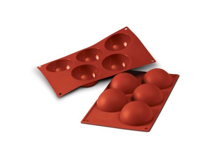 Formă din silicon - emisferă 80 x 40 mm 5 buc