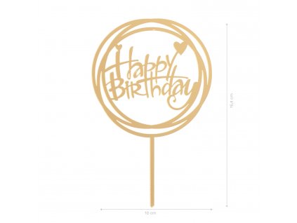 57396 2 zapich na tortu happy birthday 15 4 x 10 cm