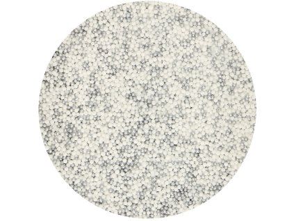 Cukrové guličky Nonpareils Silver White - Biele/strieborné 80 g