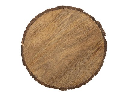 Platou rotund de servire - lemn / scoarță Ø 30 cm