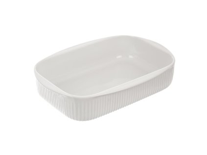 64596 zapekacia misa obdlznik biela vlnka 24 x 17 cm