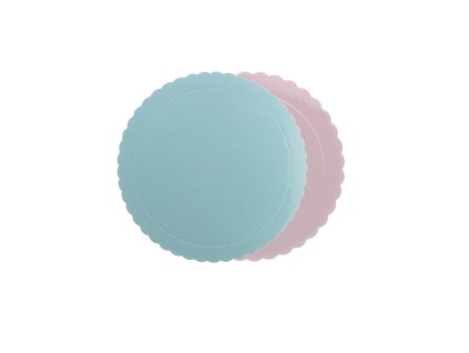 540297 PLATO REDONDO PARA TARTA ONDULADO AZUL ROSA 3MM Ø 30CM 1