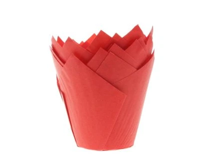 Košíčky na muffiny červené tulipán 36 ks