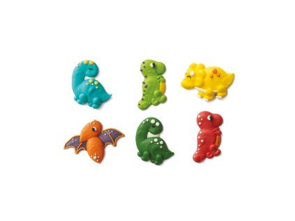 Cukrové zdobenie - Dinosaurus 6 ks