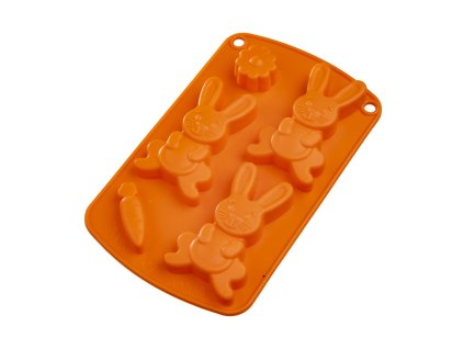 Matriță din silicon - Mix de iepurași, 5 buc