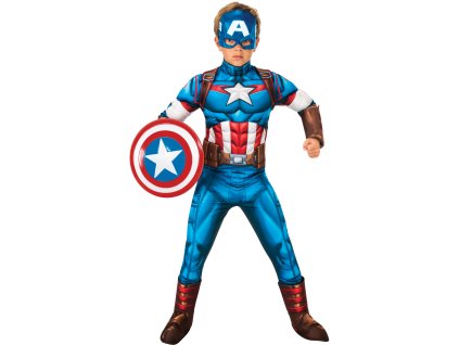 Detský kostým - Capitan America Deluxe (Mărimea - Copii L: 128 cm)