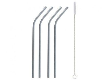 Paie metalice îndoite cu perie de curățare - set de 4 buc