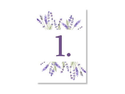 Číslo stola - Levander (Selectați cantitatea 1 buc - 10 buc)