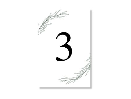 Číslo stola - Rosemary (Selectați cantitatea 1 buc - 10 buc)