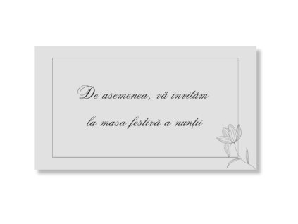 Card invitație masa festivă - Elegant