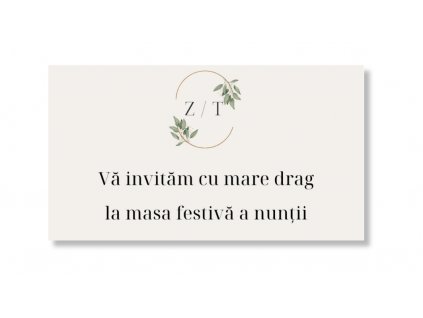 Card invitație masa festivă - Eucaliptus