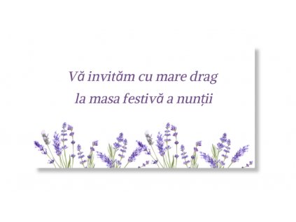 Card invitație masa festivă - Lavandă