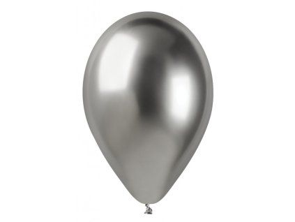 Balónik chrómový strieborný 33 cm 50 ks