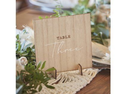 Označenie stola - Drevené