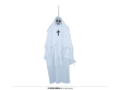Decorațiune suspendată - Călugăriță albă 65 cm