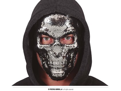 92436 maska so striebornymi glitrami