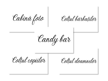 Etichete informative de nuntă - Simple 5 buc