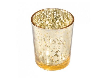 gold glass metal candle holder 5 5cm x 6 7cm (1)